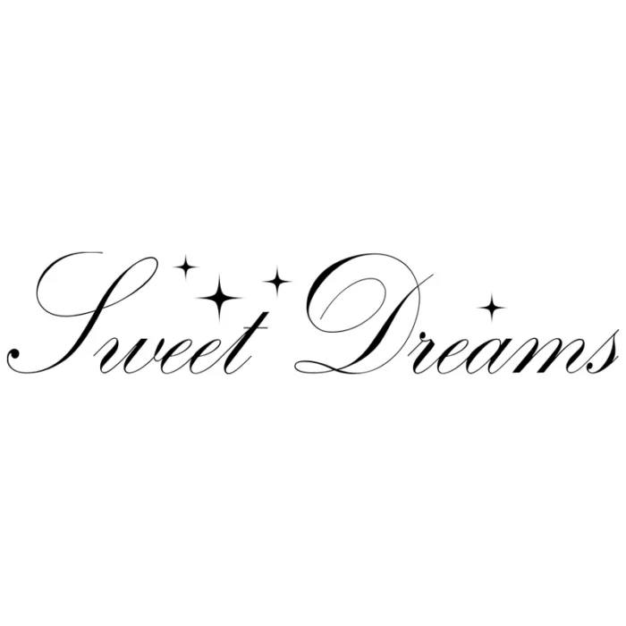 Sweet-dreams-väggdekor-väggtext-svart