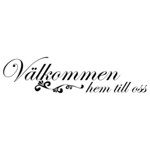 välkommen-hem-till-oss-väggtext-väggdekor-blomma-svart