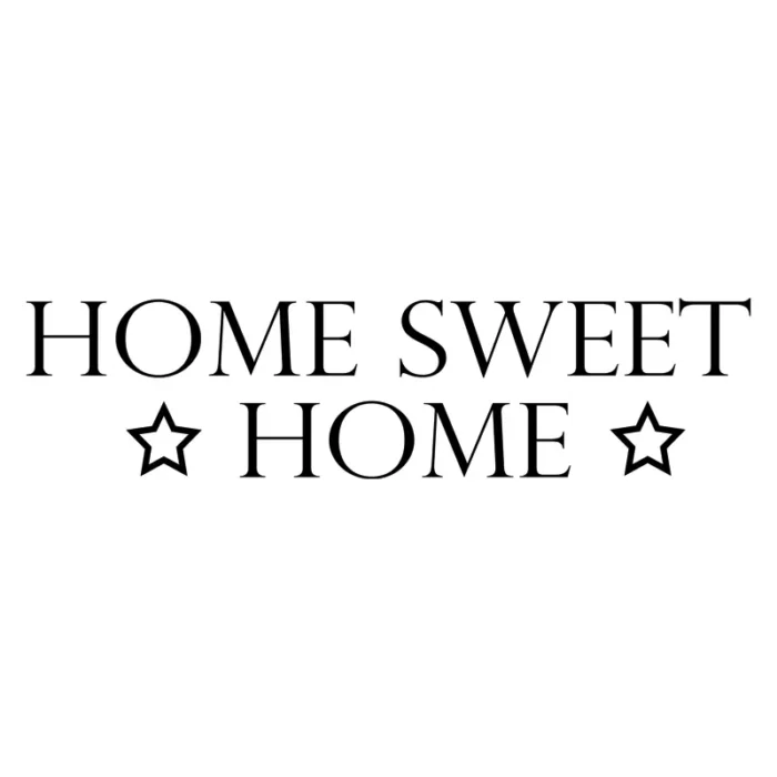 Home-sweet-home-väggdekor-hall-stjärna-svart
