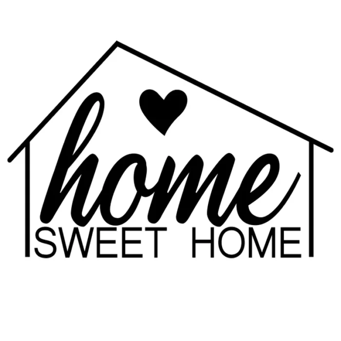 Home-sweet-home-väggdekor-hall-svart