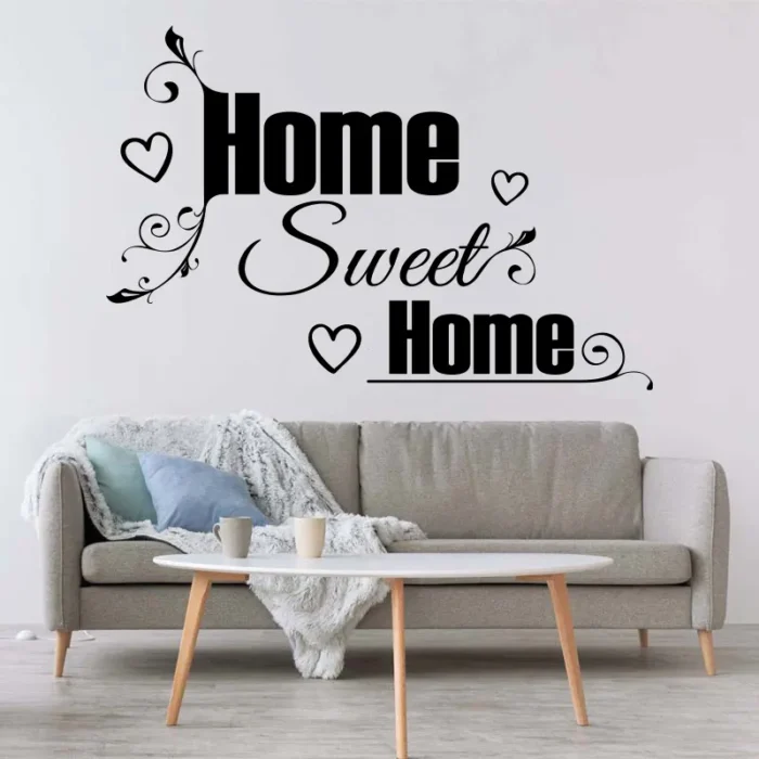 Home-sweet-home-väggdekor-väggtext-hjärta