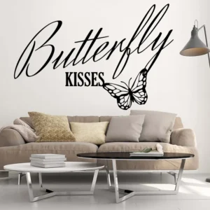 Butterfly-kisses-fjäril-väggdekor-väggtext