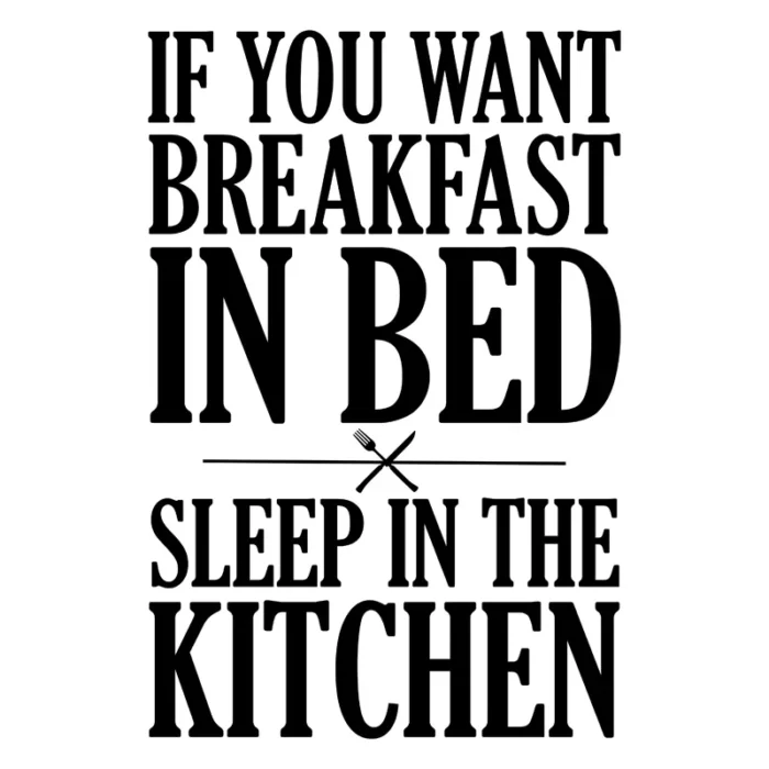 Breakfast-in-bed-väggdekor-svart