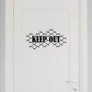 Keep-out-väggdekor-barnrum
