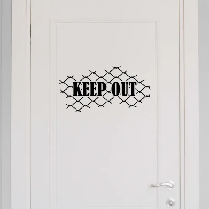 Keep-out-väggdekor-barnrum