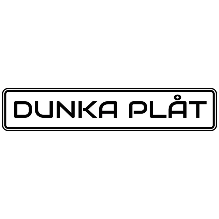 Dunka-plåt-bil-dekal