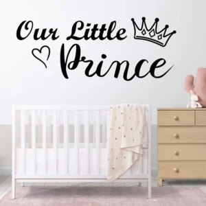 Our-little-prince-väggdekor-hjärta-barnrum