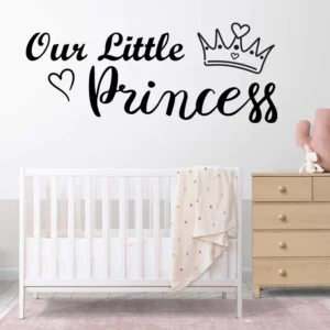 Our-little-princess-väggdekor-hjärta-barnrum