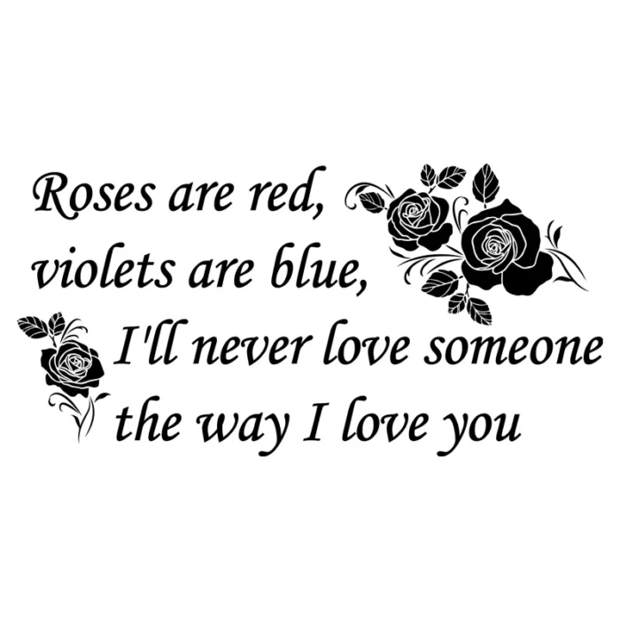 Roses Are Red, Violets Are Blue, I´ll Never Love Someone The Way I Love You - Väggdekor