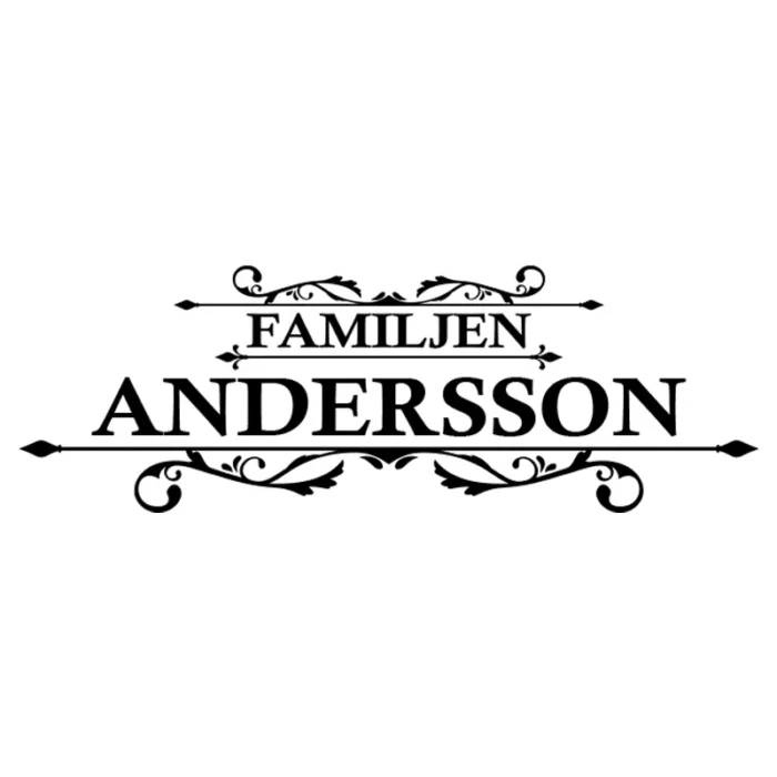 Monogram-familjen-väggdekor-svart