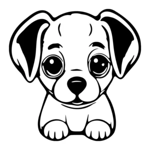 Söt-hundvalp-dekal