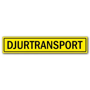 Djurtransport-dekal-skylt