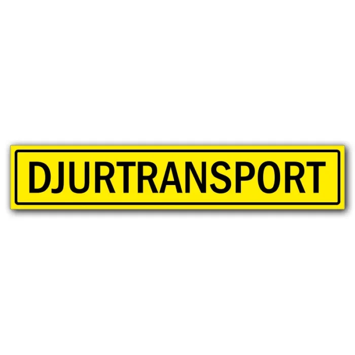 Djurtransport-dekal-skylt