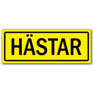 Hästar-dekal-skylt