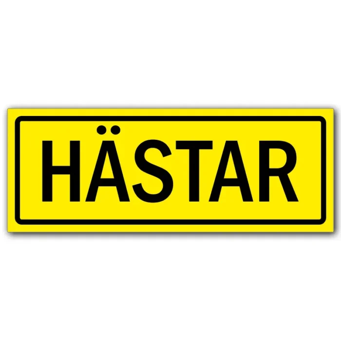 Hästar-dekal-skylt