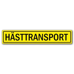 Hästtransport-dekal-skylt