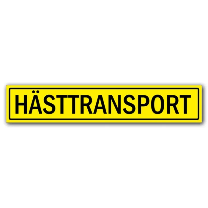 Hästtransport-dekal-skylt
