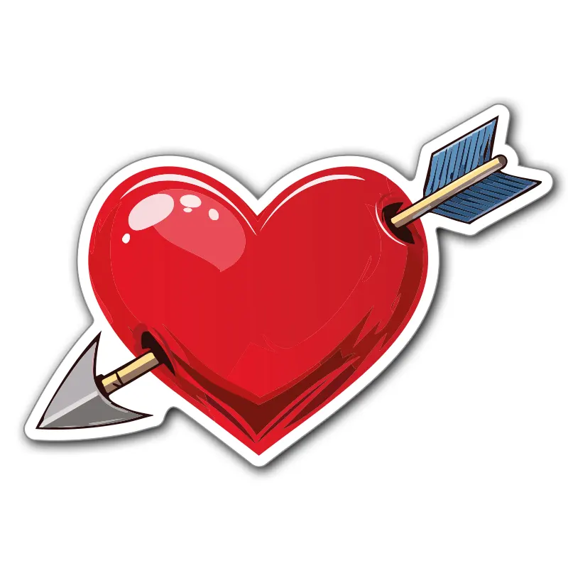 Hjärta-med-pil-sticker-klistermärke
