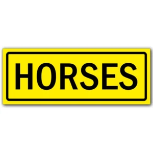 Horses-dekal-skylt