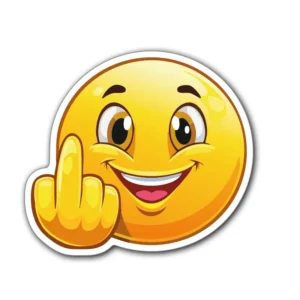 Smiley-face-fuck-you-sticker-klistermärke
