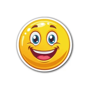Smiley-face-glad-sticker-klistermärke