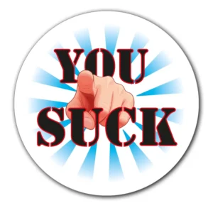 You-suck-sticker-klistermärke