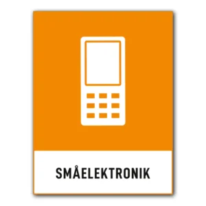 Återvinningsdekal-återvinningsskylt-småelektronik