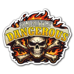 Slightly-dangerous-sticker-klistermärke