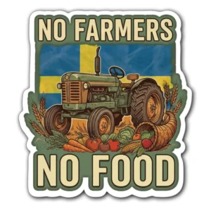 no-farmers-no-food-sverige-klistermärke-sticker